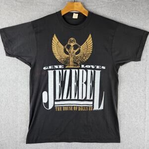 Vintage Gene Loves Jezebel Shirt Large Black House Of Dolls 88 Tour Screen Stars